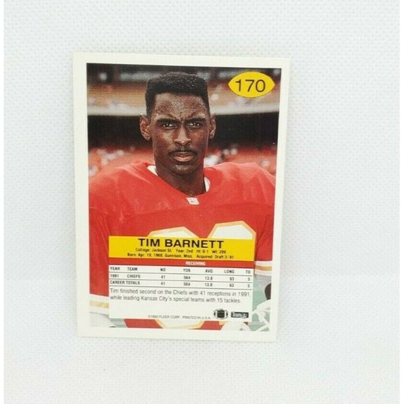 4 Vintage Fleer 92 Kansas City USA Printed Collectible Trading Football Cards - Picture 10 of 12